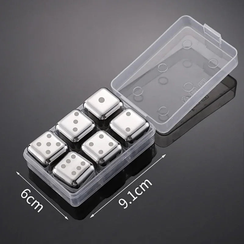 Dice 6pc Silver
