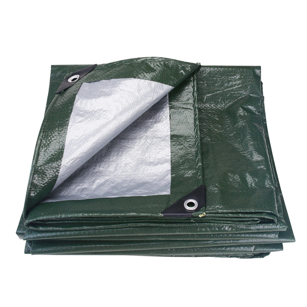 Large Tarpaulin Waterproof Heavy Duty 5x4m/3x2m Tarp Rain Cover Reinforced Multipurpose Outdoor Garden Backyard Awning Canopy