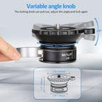 Weyllan Tripod Head LH5 Tripod Leveling Base 3s Fastly Adjusting Plate Horizontal Adjustment for Canon Nikon Sony DSLR Camera