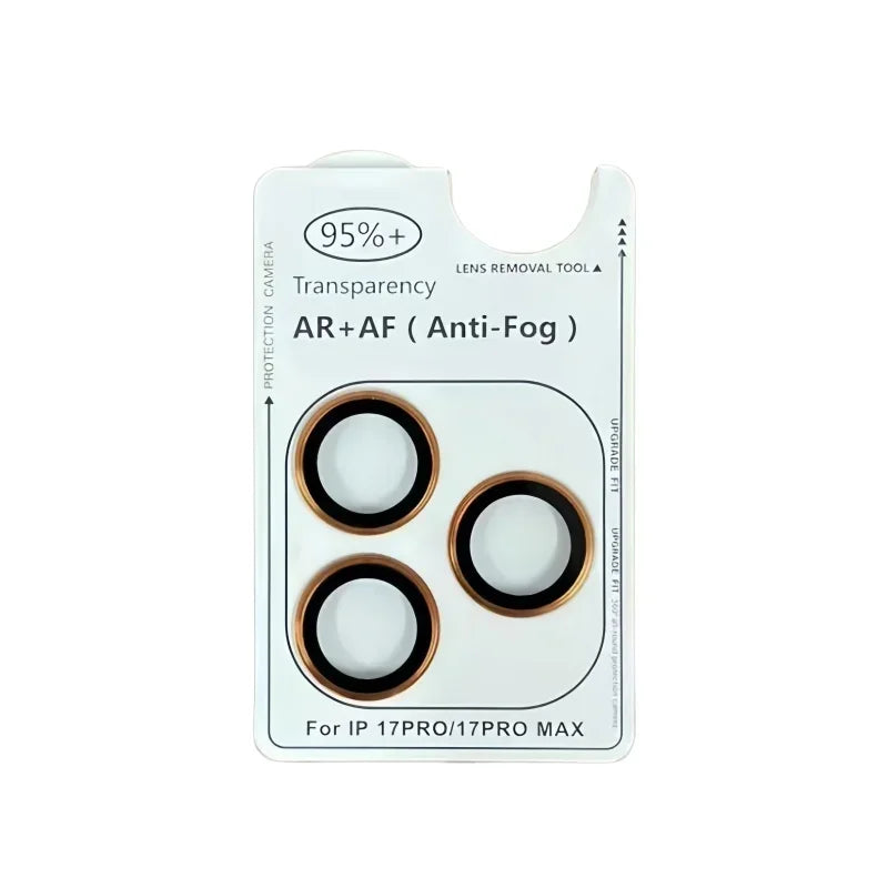 1-3Pcs Removeable AR+AF Camera Lens Ring Glass For IPhone 17 16 Pro Max 17air Metal Lens Protector For 17pro Lens Cover Cap