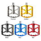 GEWAGE CNC Aluminum Alloy Bicycle Pedals Reflectors MTB Road Bike Pedals Non-Slip Cycle Pedals Platform Cycling Accessory