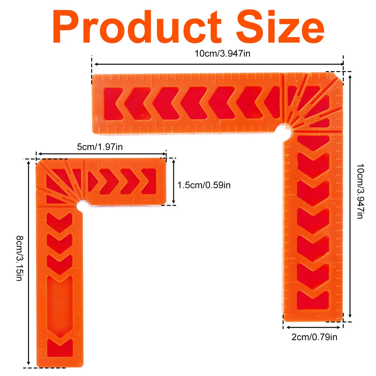 8pcs 90 degree positioning square right angle clips 4 inches/3 inches reusable fixed clips durable corner clips
