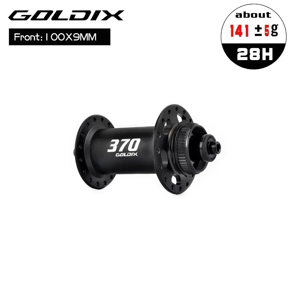 GOLDIX M370 36T Ratchet Bicycle Hubs 28 Hole J-Bend Spoke Center Lock Disc Brake Mountain Bike Hub HG/XD/MS 4pcs Seal Bearing