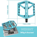BUCKLOS Pedals DU Bearing Bicycle Pedal Platform Ultralight Nylon Road Mountain Bike Pedal Non-slip MTB Flat Pedals Bicycle Part