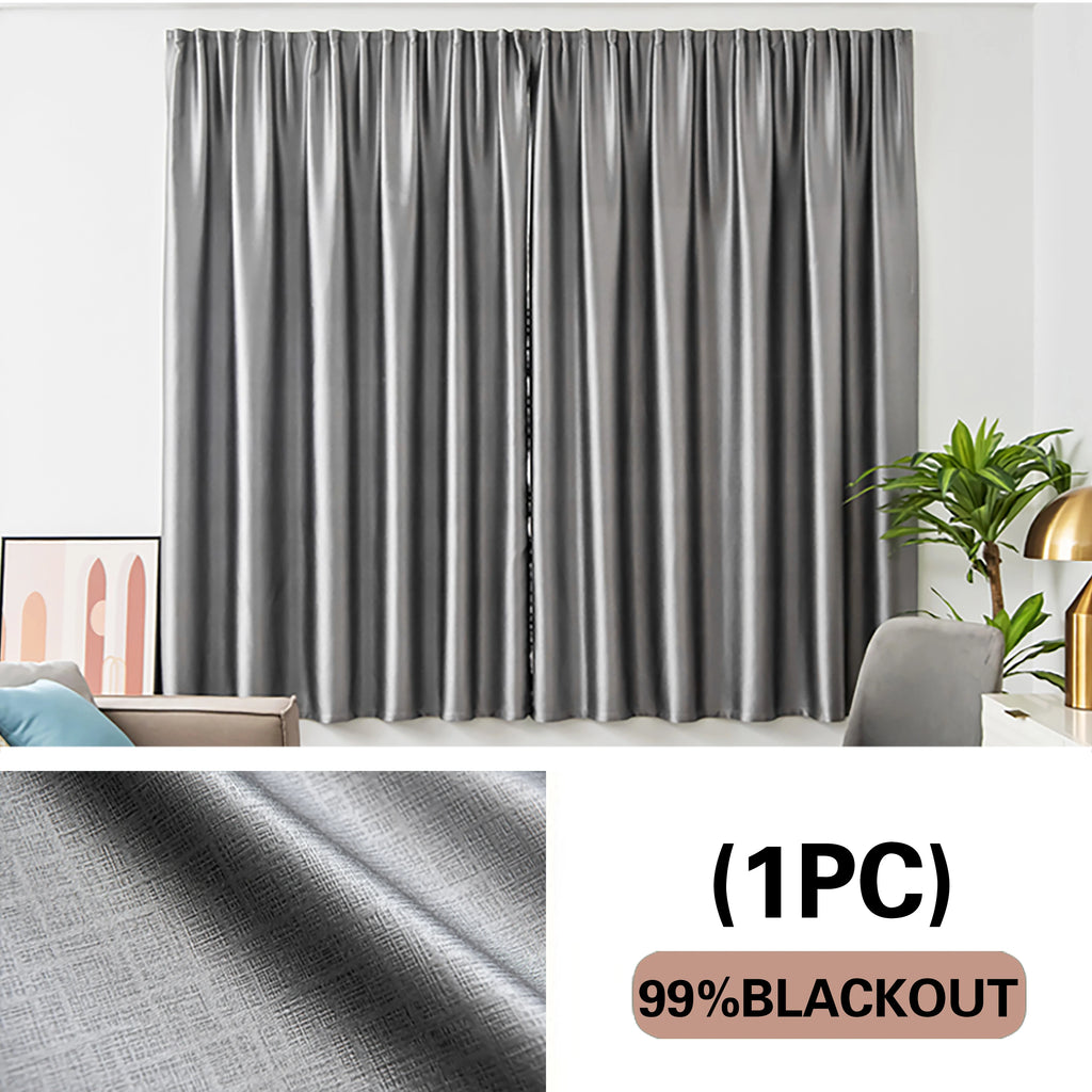 1 piece deluxe no-punch blackout curtains, high blackout portable paste design firm, suitable for bedroom living room kitchen