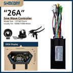 26A Ebike Sinawave Controller 24V/36V/48V Three-Mode Controller with Learning Function JN Color Display Wheel Hub Motor Parts