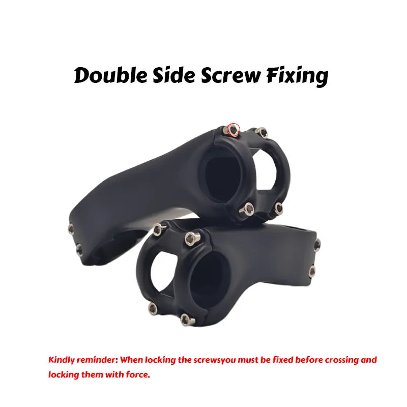 bike Carbon stem -17°-10° Degree mountain road bike full carbon inner stem 60MM-120MM fork 28.6mm bicycle handlebar 31.8mm