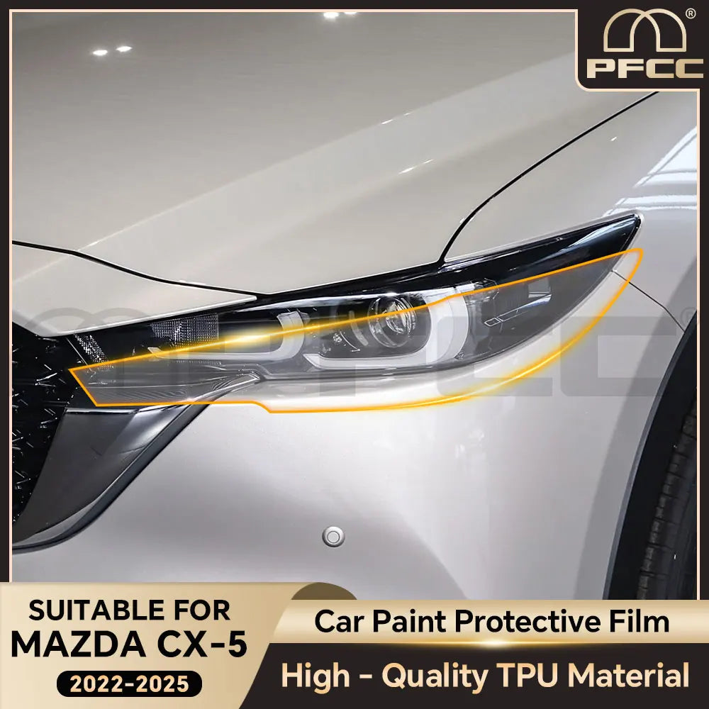 Headlight Rearview Film B C Pillars for Mazda CX5 CX-5 2022-2025 Protection Film TPU Pre-cut Anti-scratch Repair Clear Smoked