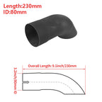 X Autohaux 51mm ID Inlet Turn Down Exhaust Tip T304 Stainless Steel Mandrel Bend Elbow Tube 230mm Length 125 Degree for Car