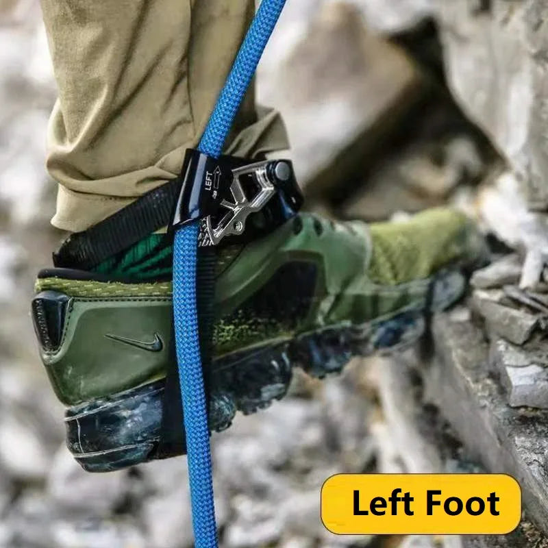 Rock Climbing Foot Ascender for SRT, Left/Right Foot, Black or Gold