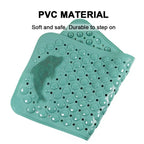 Bathroom anti-slip mat silicone world PVC shower anti-fall mat dolphin massage suction cup floor mat with drainage hole