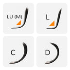 MASSCAKU L LU M Curl YY/W Shape Eyelash Extension Soft Lightweight Faux Mink Fibers 0.07mm Thickness 8–15mm Natural Volume Look