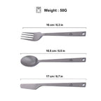 Widesea Titanium Spoon Fork Knife Set 50G Camping Tableware Ultralight  Travel Tourist Outdoor Cookware Gear Equipment