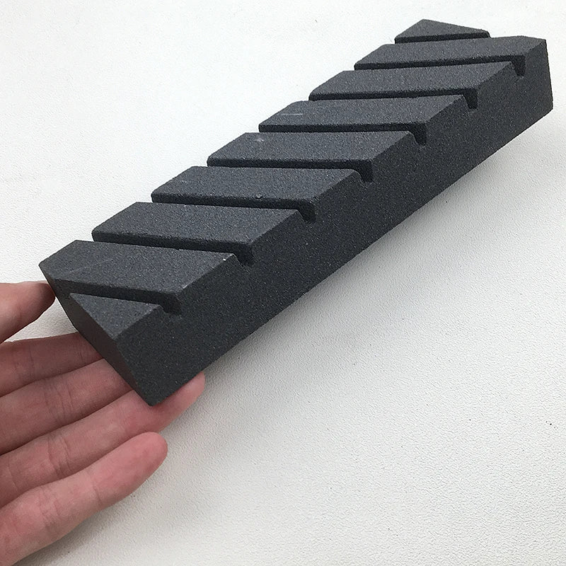 Premium White Corundum Flattening Stone 180x60mm - Horizontal Stripes Whetstone Repair Tool for Knife Sharpening & Maintenance