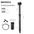 MEROCA MTB Dropper Seatpost 27.2/30.9/31.6mm Telescopic Seat Post Wire Control Adjustable Bicycle Seat Tube Cycling Accessories