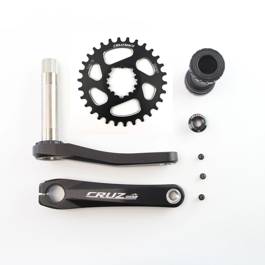 CRUZbike MTB Mountain Bike Kid's  Bicycle Crankset Crank 155/160/165/170/175mm Aluminum Alloy with Chainring 30/32/34/36/38T