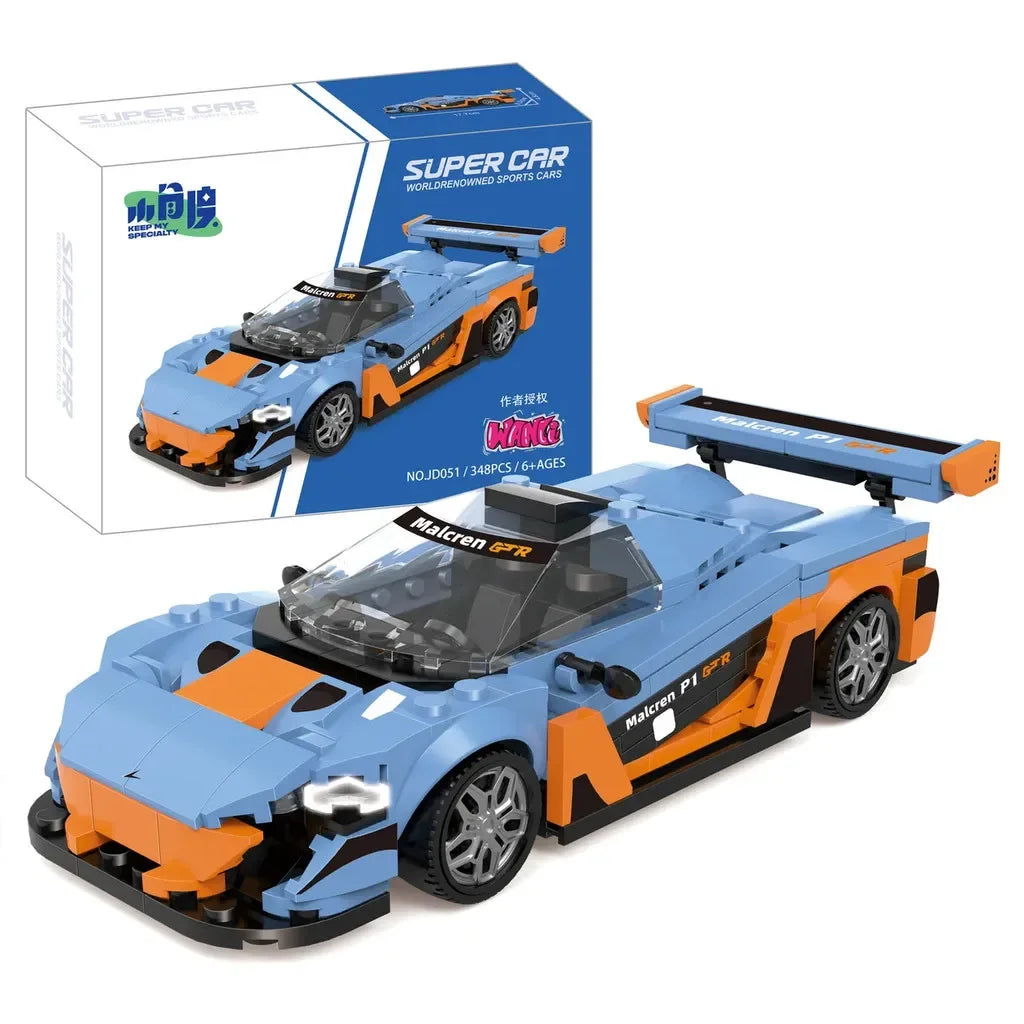 11 Types Speed Champions Car Hypercar Building Blocks MOC Construction Bricks Famous Sport Vehicle Toys Gift For Children Kids