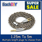 99% Pure Silver Palladium + Graphene Gold Earphone Cable For Hifiman Sundara Ananda HE1000se V2 V3 HE6se he400se Arya He-35x XS