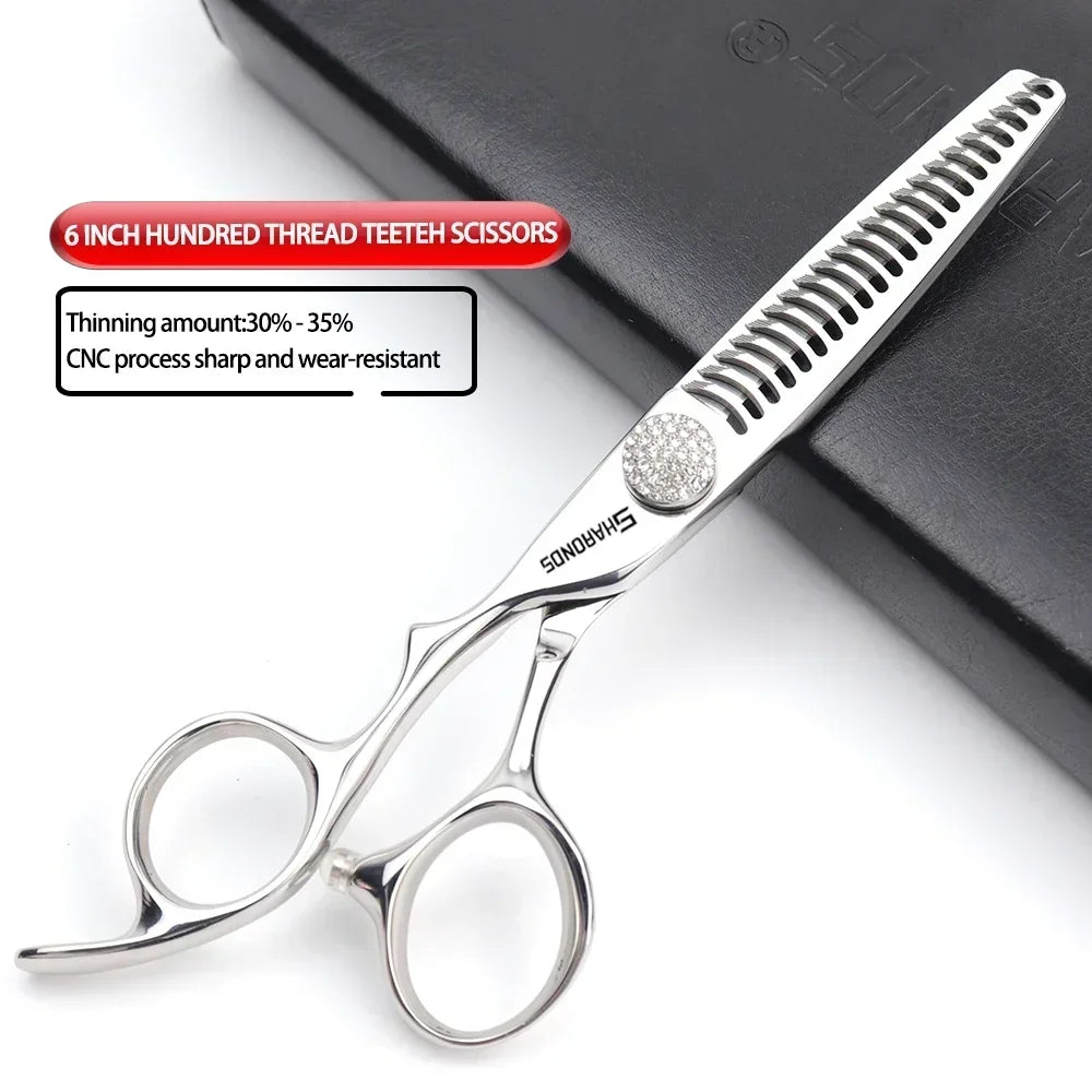 440C Japanese Stainless Hairdressing Scissors 6 Inch / 7 Inch Hair Scissors Right hand Barber Shears Left Handle Hair Cutting