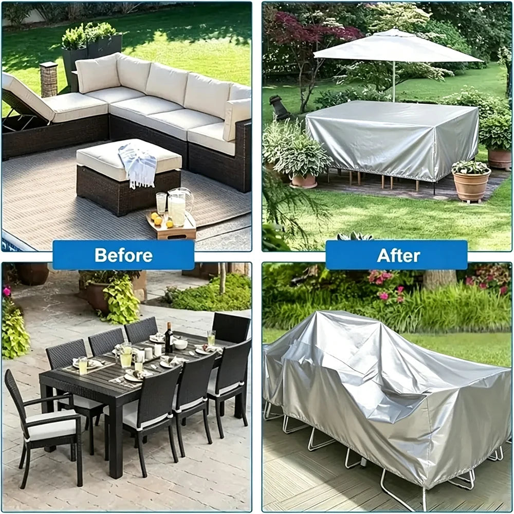 Waterproof Garden Furniture Covers, Rain and Snow Cover, Chair Covers for Sofa, Table and Chair, Dust Proof, Outdoor, 55 Sizes
