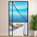 Magnetic Door Screen Mosquito Net Curtain Auto-Close Mesh, Black, Custom Size 100-105cm Wide