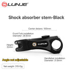 LUNJE Shock Absorber Bike Stem 31.8 MTB Handlebar Riser Extension Adapter 3D Forging Aluminum Alloy Bicycle Accessorie 100/140mm