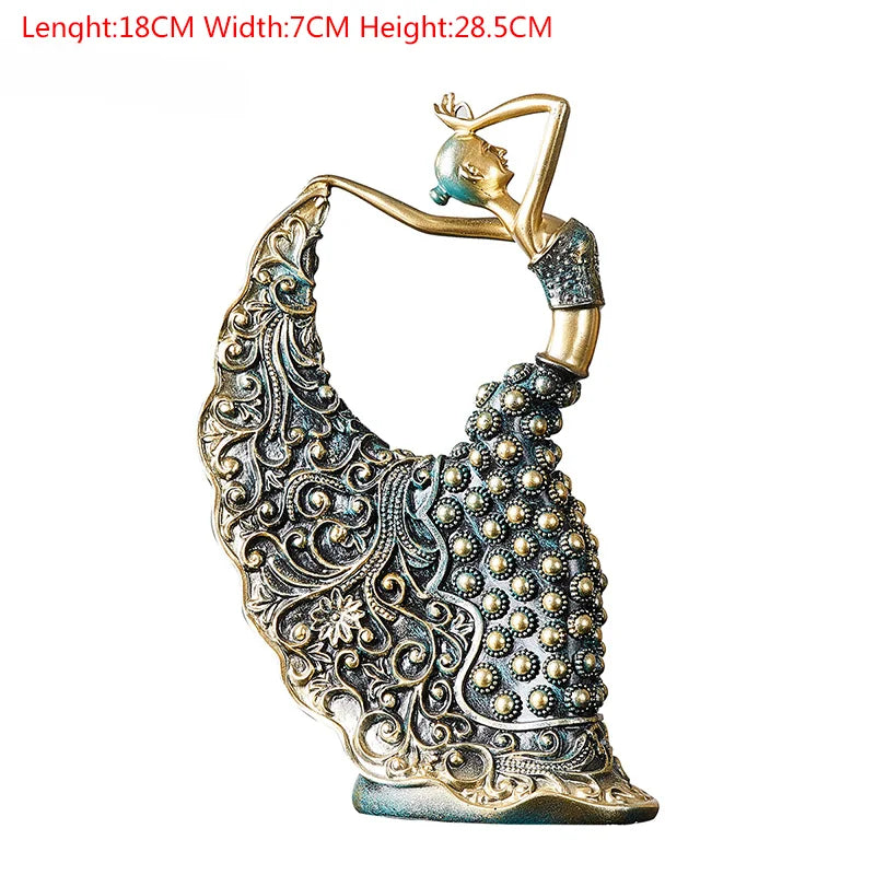 Peacock Dancer Model Luxury Atmosphere Decoration Home Living Room Decoration Ceramic Abstract Sculpture Art Decoration Statue