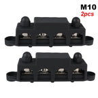 Caravan RV Power Distribution Block 4 Ways 48V 250A DC Bus Bar Electro Junction For Boat Truck Car Accessories M8 M10 Studs