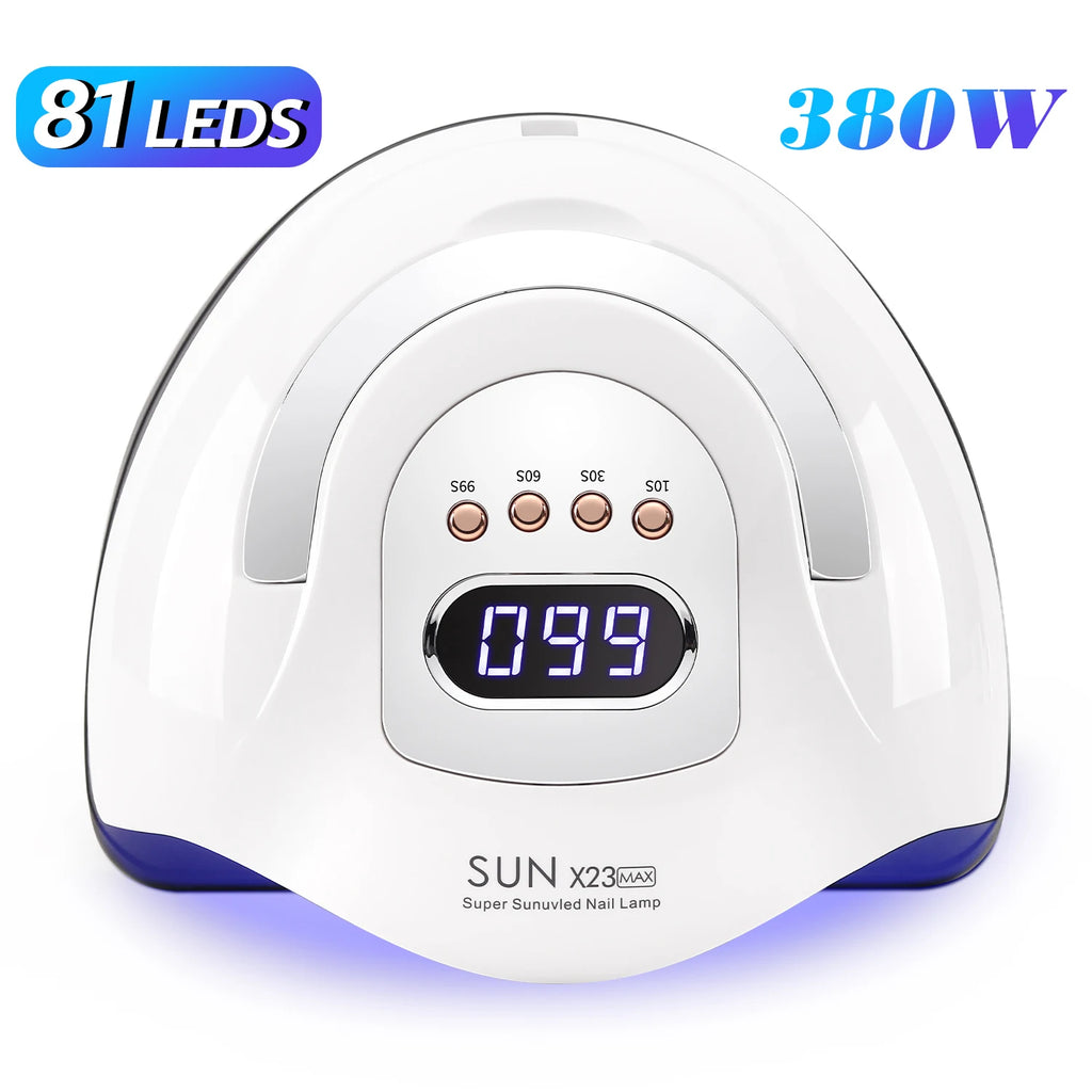 380W UV LED Nail Lamp Dryer 81 LEDs with LCD Screen for Gel Polish Curing