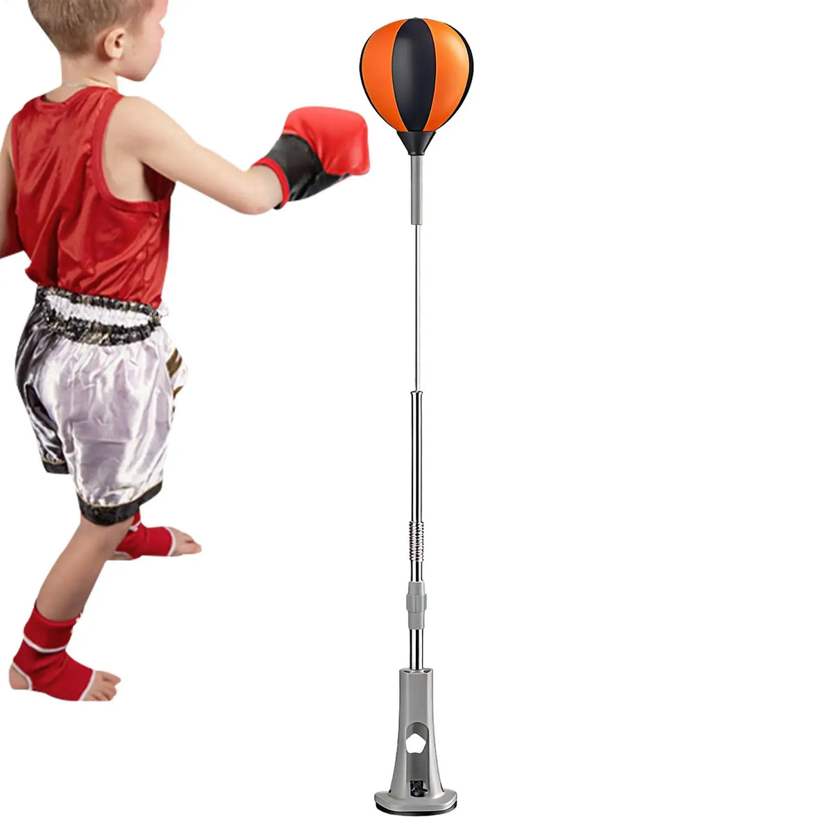 Standing Punching Bag with Suction Base, Adjustable Height 115-160cm Boxing Trainer