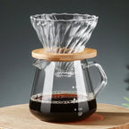 Punana 600ml Pour Over Coffee Maker Set Glass Carafe Coffee with Glass Coffee Filter Drip Coffee Maker Set for Home or Office
