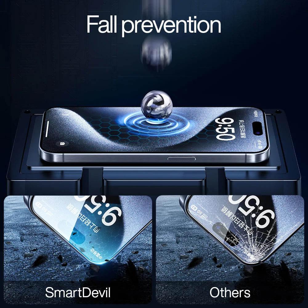 SmartDevil 2Pcs Screen Protector for iPhone 15 Pro Max 15 Pro HD Clear Tempered Glass for iPhone 15 14 13 Anti-fingerprint
