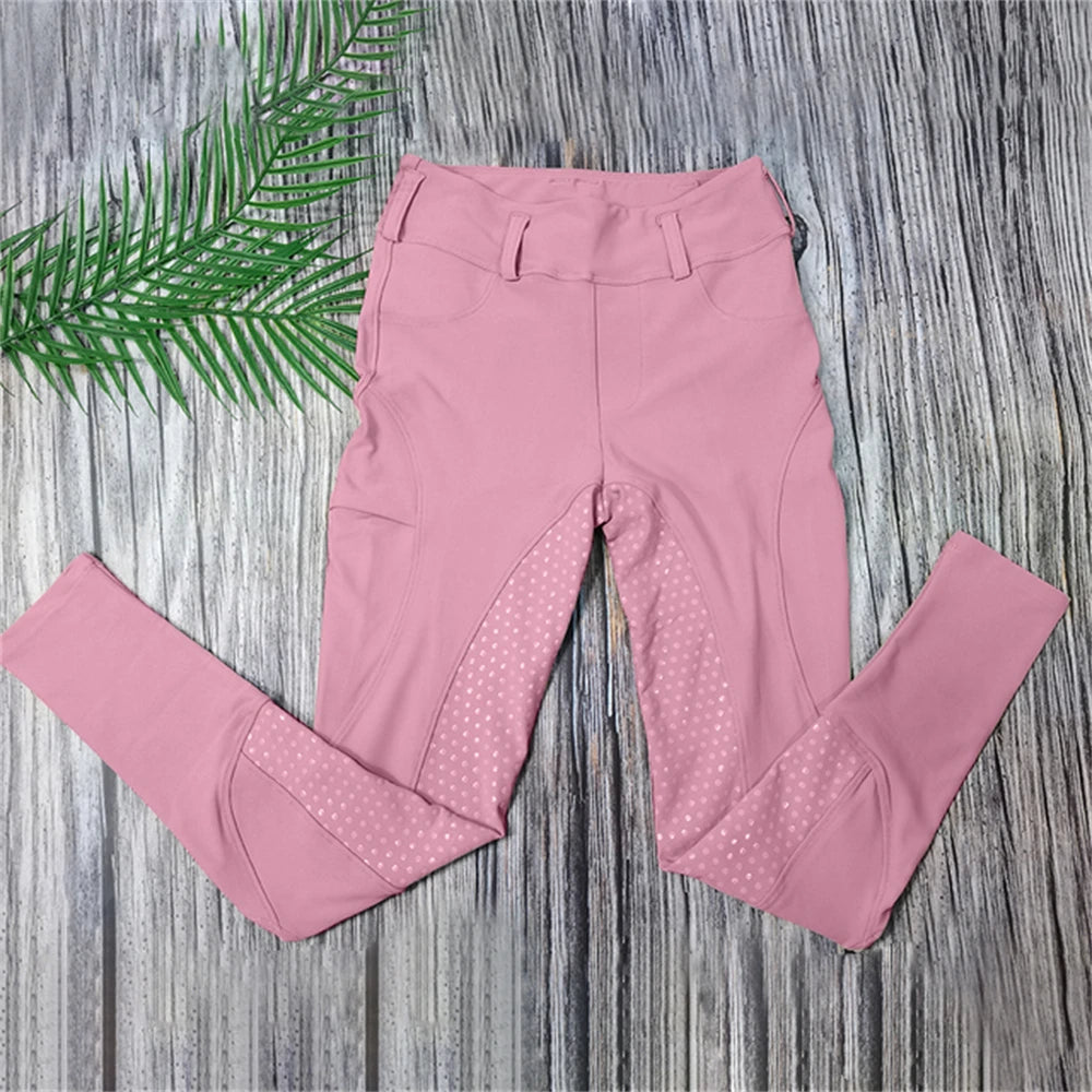 MXLLINA Western Full Seat Grip Woman Riding Tights Silicone Horseback Leggings Equestrian Riding Pants Breeches Clothes