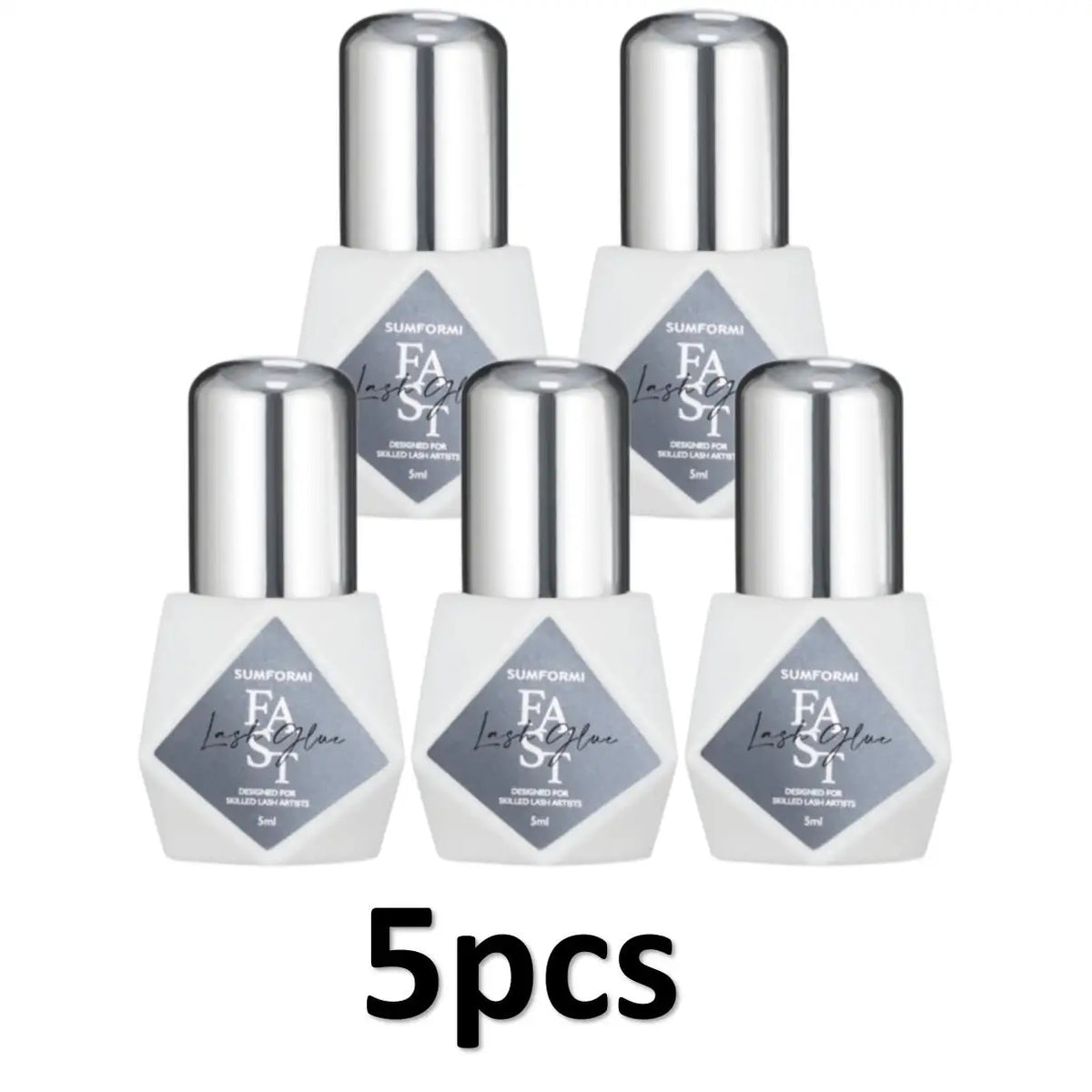5 Bottles Gollee Eyelashes Extension Glue 7-9 Week Long Lasting Grafting Lashes Glue 0.3-1s Quick Drying  Black Glue Latex Free