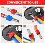 Electrical Tube Insulated Terminal VE Tubular Crimp Terminals Wire Cable Connector Ferrules Terminal Connectors Kit