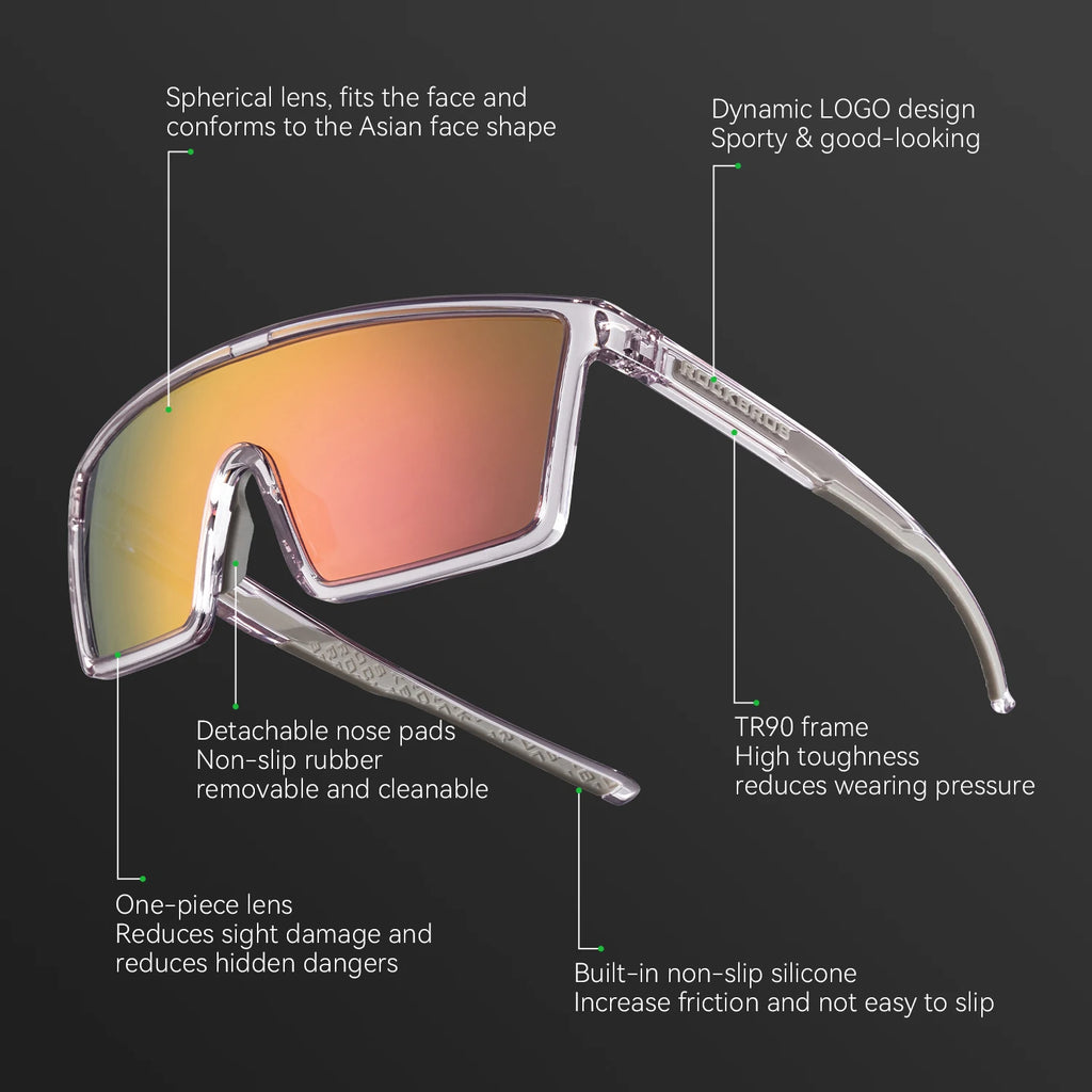 ROCKBROS Cycling Sunglasses Polarized Photochromic MTB Bike Road Windproof Eyewear Outdoor Sports UV400 Bike Lightweight Goggles
