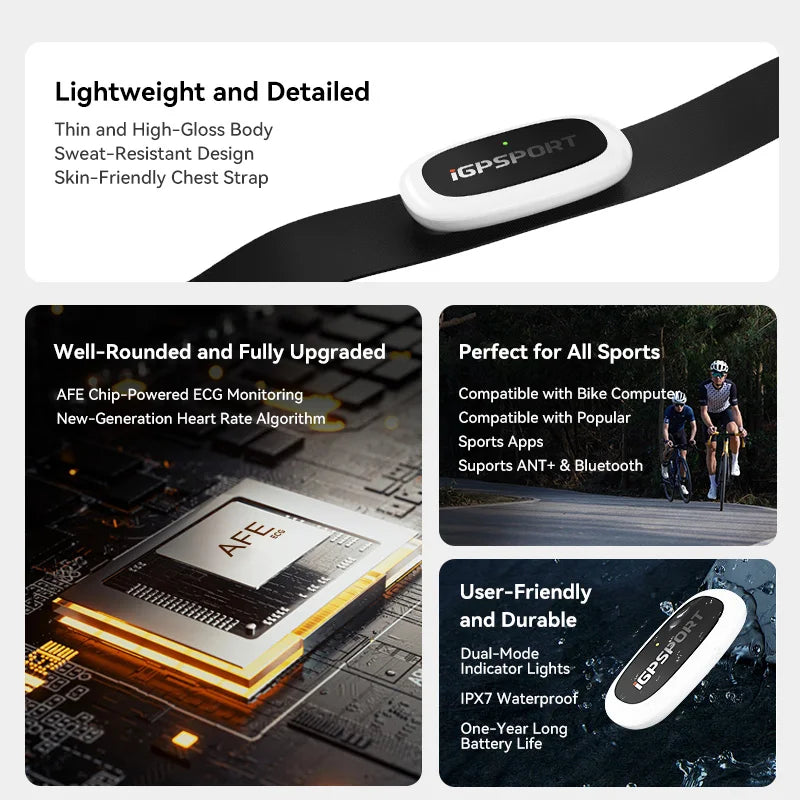 HR50 IGPSPORT ANT+ Heart Rate Sensor Compatible GARMIN Bryton Computer Running Sport Cycling Heart Rate Monitor Chest Strap