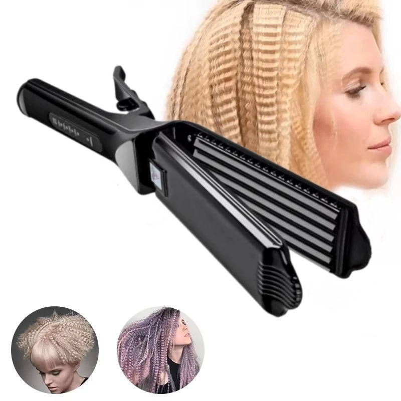 Ceramic Crimper Iron For Fluffy Hairstyle Curling Iron Corrugation Plate Crimper Hair Irons Anti Static Hair Crimping Iron