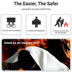 Pack Of 2 Fire Blanket Fiberglass Fire Emergency Rescue Shelter Flame Retardant Escape Survival Safety Cover