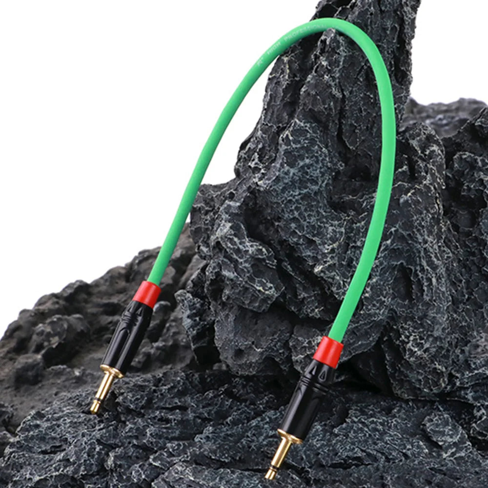3.5mm Mono TS Male to Male Audio Cable Extension, Gold Plated, Shielded, Black