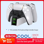 For PS5 Controller Charger DualSense Charging Station Dual Charging Dock Charger Stand for PlayStation5 Wireless Game Controller
