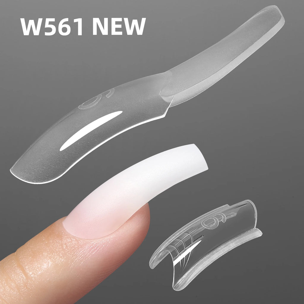 YOKEFELLOW&MR NAIL Sandwich Nail Forms 15size 240pcs Oval Extension Dual Form No Paper Forms Needed For Easy Nail Extensions