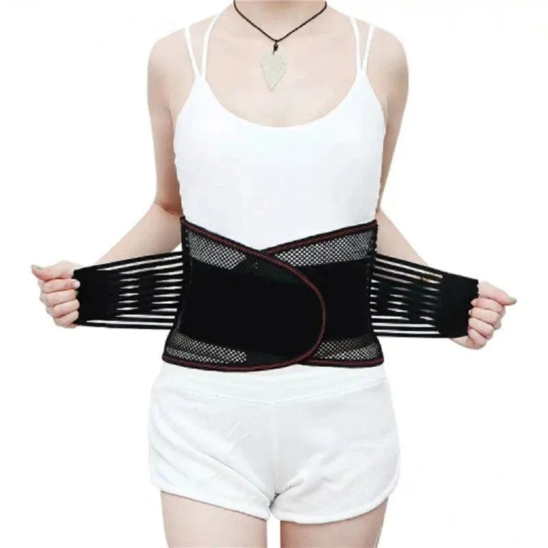 Back Brace for Men and Women, Anti Skid Mesh Adjustable Back Lumbar Waist Support Belt Lower for Back Pain Relief