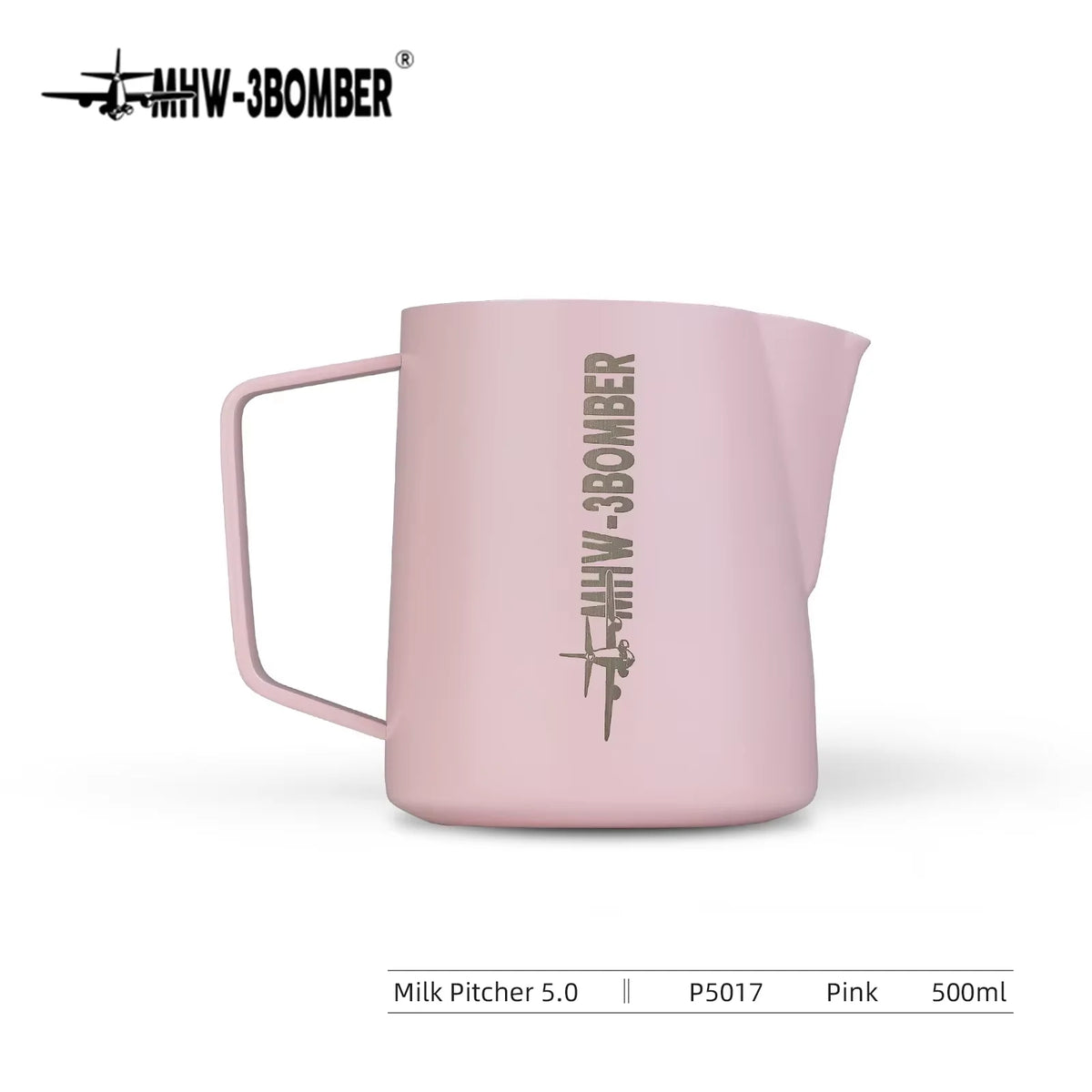 MHW-3BOMBER Classic Milk Frothing Pitcher 500ml Red Stainless Steel Steaming Pitchers Cappuccino/Latte Art Milk Cup Coffee Tool