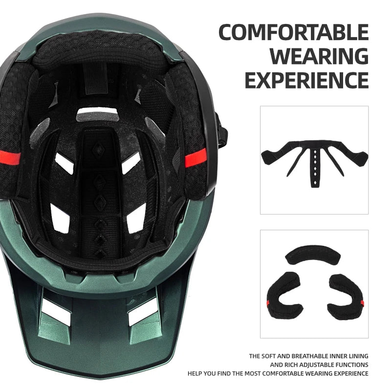 BATFOX Men's Bicycle Helmet BMX Off-road Downhill Lightweight Safety 3/4 Helmet Cap Summer Motorcycle Enduro Helmet CE/EN1078