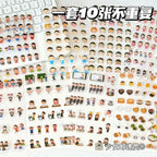 10PCS Cute Cat Laser Stickers Glitter Waterproof Translucent Funny Stationery Cute Scrapbooking Materials Craft Supplies