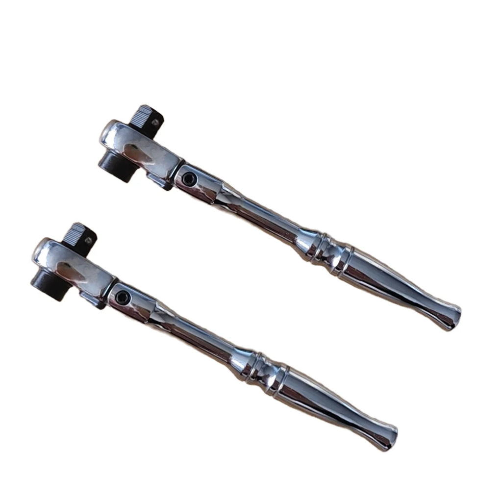 1/4 Ratchet Wrench, 2 In 1 Mini Ratchet - Socket And Bit Ratchet, 72 Teeth Reversible, 1/4 Ratchet Bent