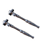 1/4 Ratchet Wrench, 2 In 1 Mini Ratchet - Socket And Bit Ratchet, 72 Teeth Reversible, 1/4 Ratchet Bent