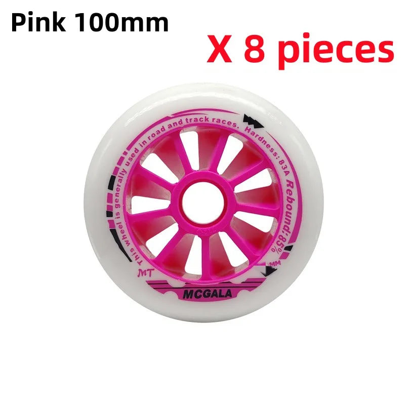 8 Pcs/lot Speed Skating wheels High Response Matter Juice Roller Skates Speeding Racing Wheel 90mm 100mm 110mm Free Shipping