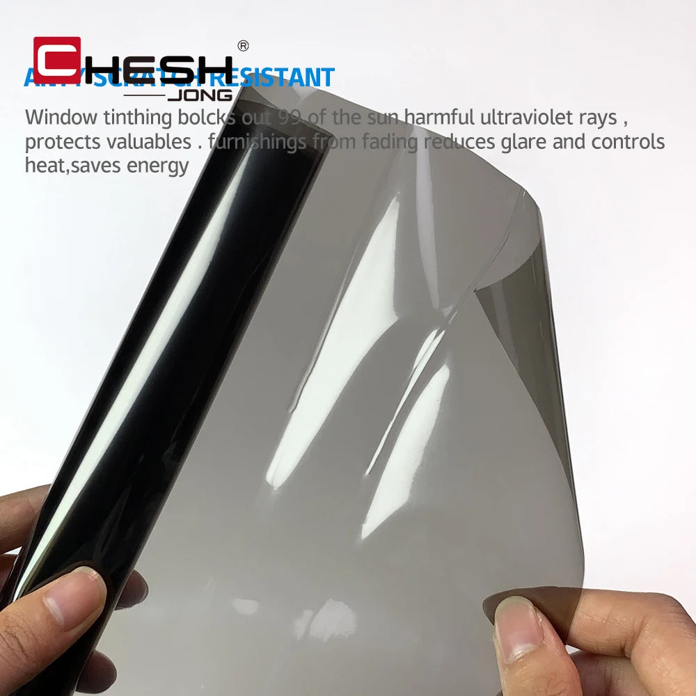 50x300cm Black Car Window Tint Film Glass Sticker VLT 1%-50% Sun Shade Window Tinting Solar UV Protection Foils Sticker Films
